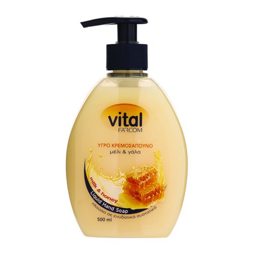 Κρεμοσάπουνο Vital Μέλι-Γάλα – Βαλβίδα 500ml
