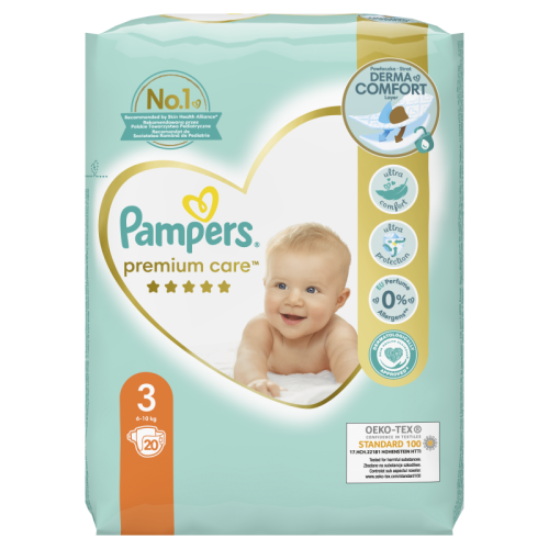 PAMPERS PREMIUM CARE ΜΕΓ 3 20 CP