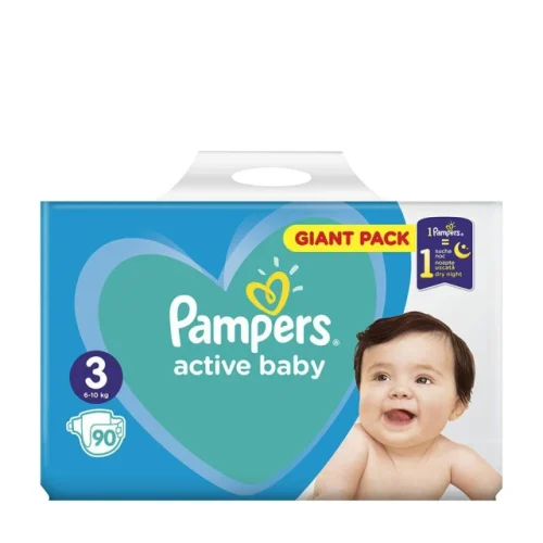 PAMPERS ACTIVE BABY ΜΕΓ3 90 GIANT