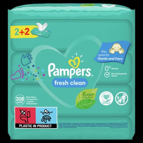 PAMPERS WIPES FRESH CLEAN 4X52 (-72%)