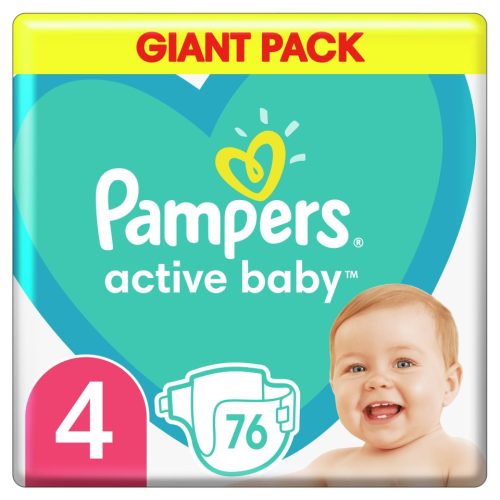 PAMPERS ACTIVE BABY ΜΕΓ4 76 GIANT