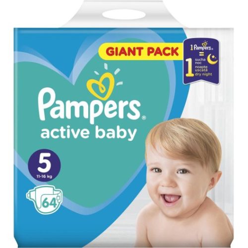 PAMPERS ACTIVE BABY ΜΕΓ5 64 GIANT