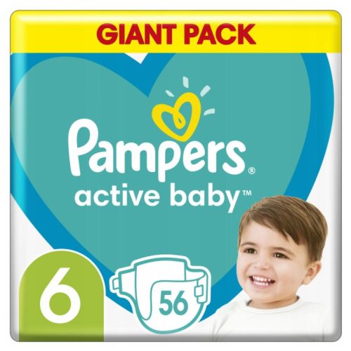 PAMPERS ACTIVE BABY ΜΕΓ6 56 GIANT